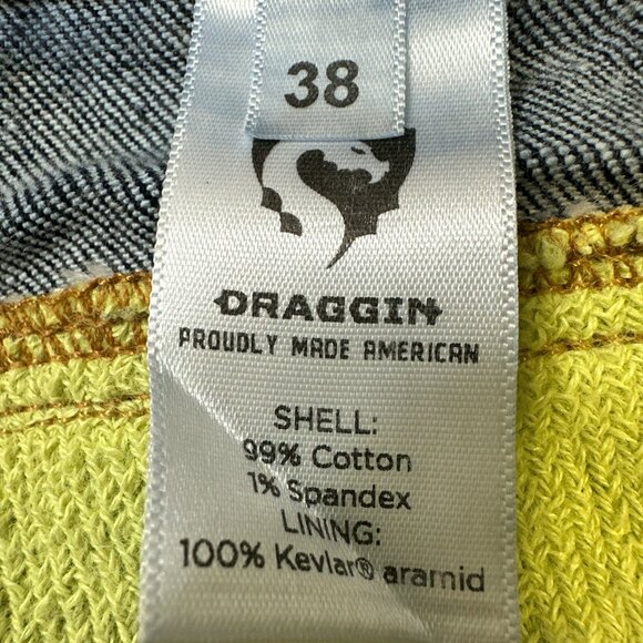 Draggin Jeans Lined Motorcycle Riding Pants Men’s Reinforced Protective sz 38 - Picture 10 of 13